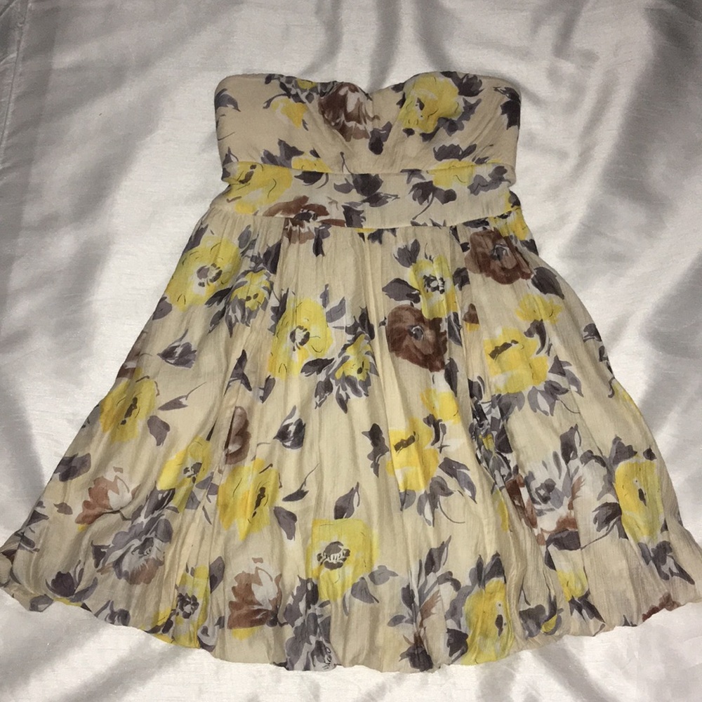 Strapless spring/summer floral dress